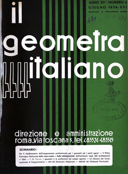 Il geometra italiano rivista di coltura tecnica e di difesa sindacale