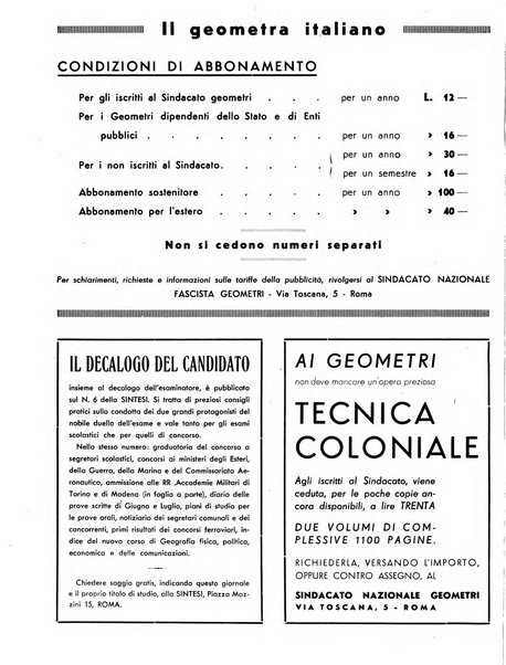 Il geometra italiano rivista di coltura tecnica e di difesa sindacale