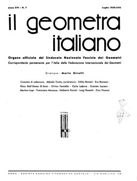 Il geometra italiano rivista di coltura tecnica e di difesa sindacale