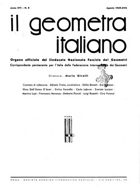 Il geometra italiano rivista di coltura tecnica e di difesa sindacale