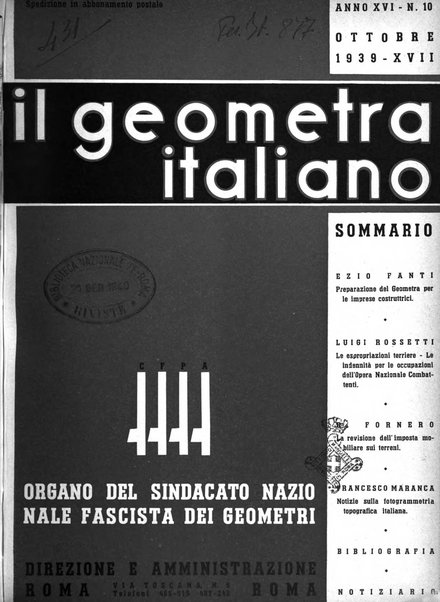 Il geometra italiano rivista di coltura tecnica e di difesa sindacale