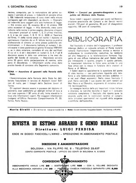 Il geometra italiano rivista di coltura tecnica e di difesa sindacale