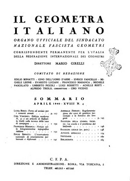 Il geometra italiano rivista di coltura tecnica e di difesa sindacale