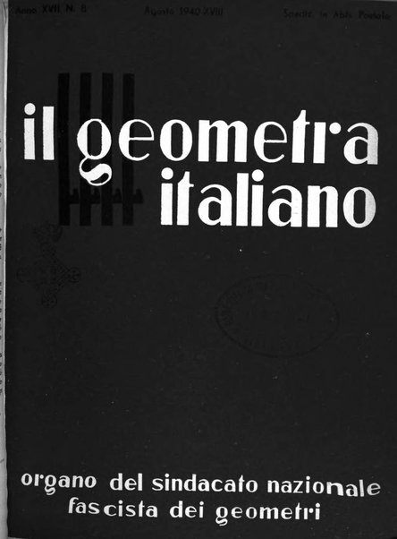 Il geometra italiano rivista di coltura tecnica e di difesa sindacale