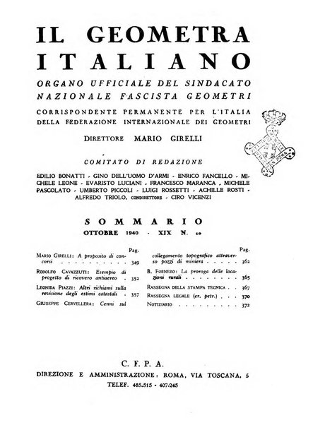 Il geometra italiano rivista di coltura tecnica e di difesa sindacale