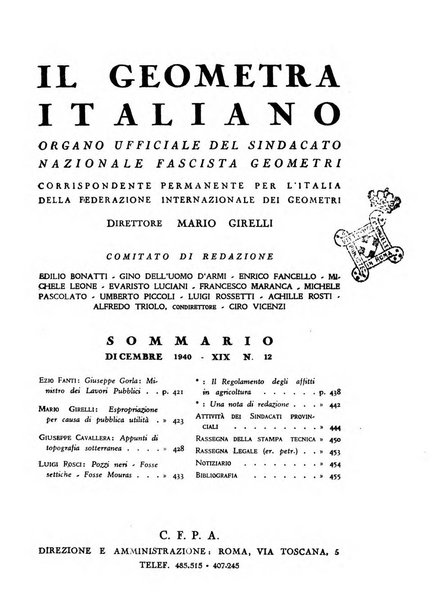 Il geometra italiano rivista di coltura tecnica e di difesa sindacale