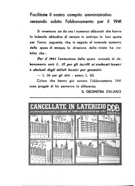 Il geometra italiano rivista di coltura tecnica e di difesa sindacale