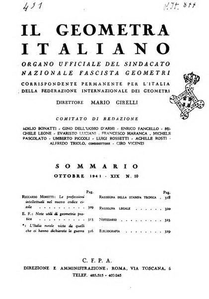 Il geometra italiano rivista di coltura tecnica e di difesa sindacale