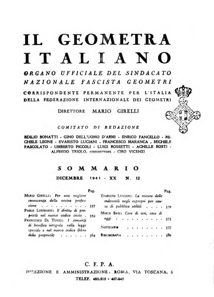 Il geometra italiano rivista di coltura tecnica e di difesa sindacale