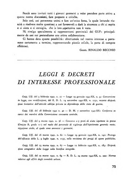 Il geometra italiano rivista di coltura tecnica e di difesa sindacale