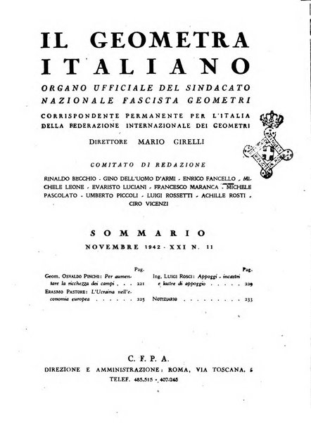 Il geometra italiano rivista di coltura tecnica e di difesa sindacale