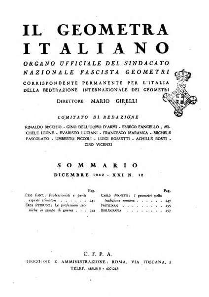 Il geometra italiano rivista di coltura tecnica e di difesa sindacale