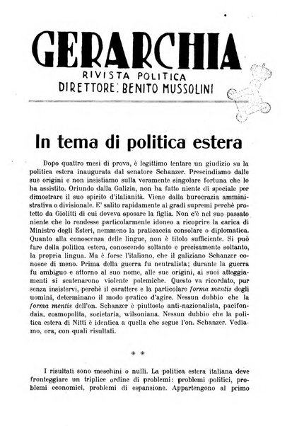 Gerarchia rivista politica