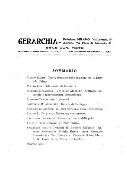 Gerarchia rivista politica