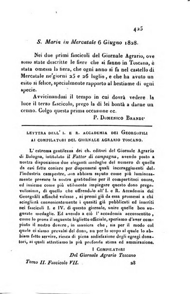 Giornale agrario toscano