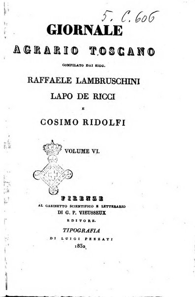 Giornale agrario toscano