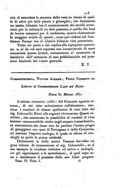 Giornale agrario toscano