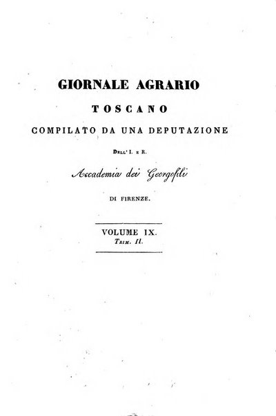 Giornale agrario toscano