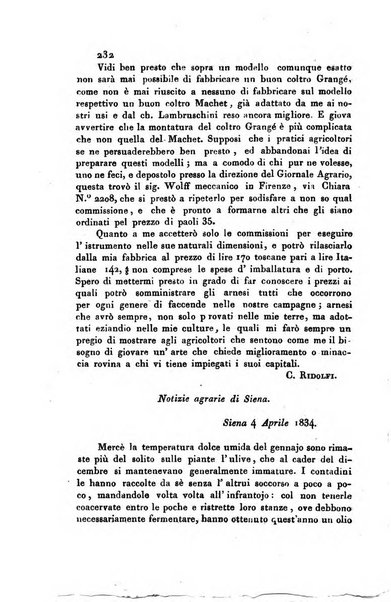 Giornale agrario toscano