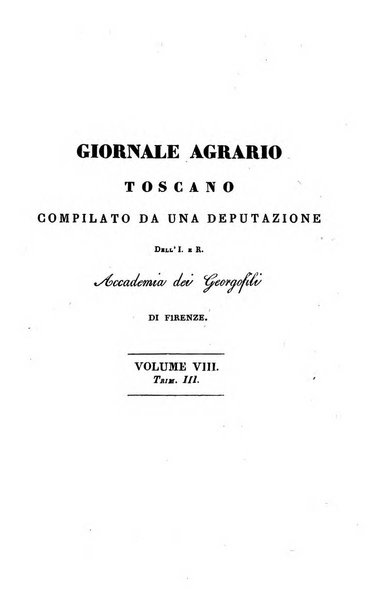 Giornale agrario toscano