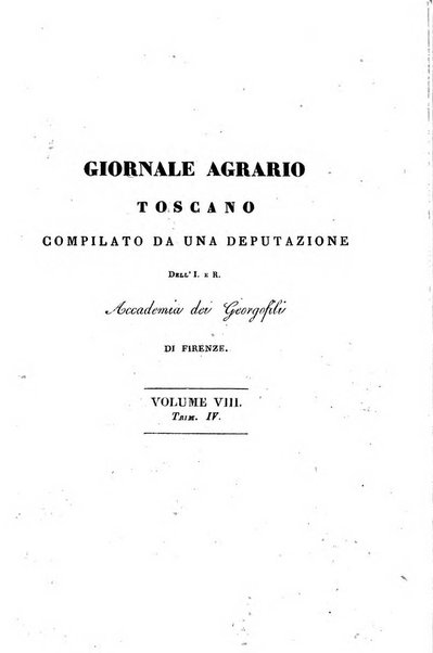 Giornale agrario toscano