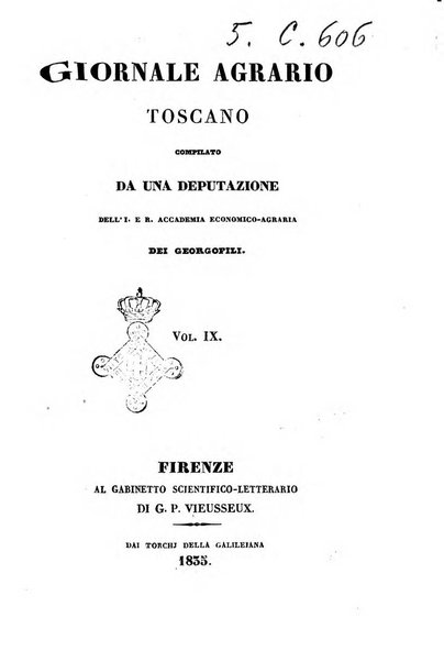 Giornale agrario toscano