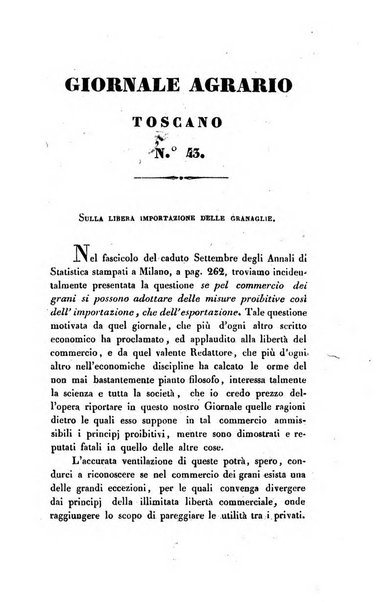 Giornale agrario toscano