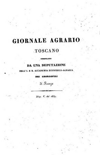 Giornale agrario toscano