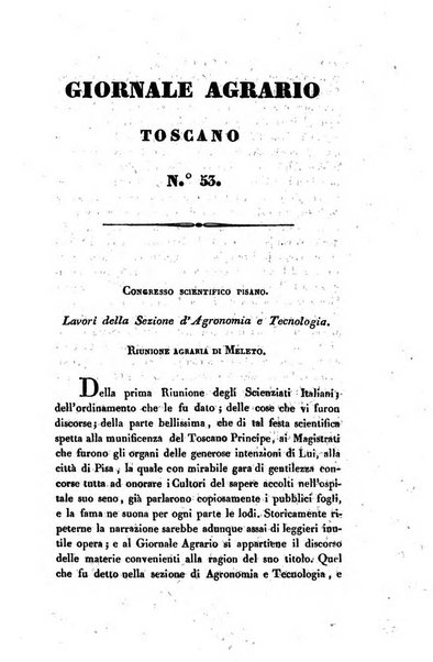 Giornale agrario toscano