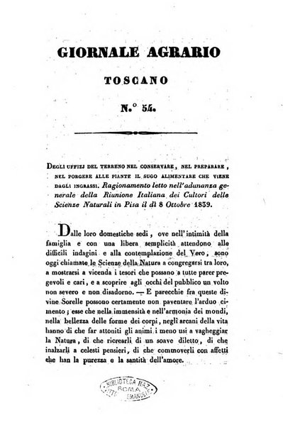 Giornale agrario toscano