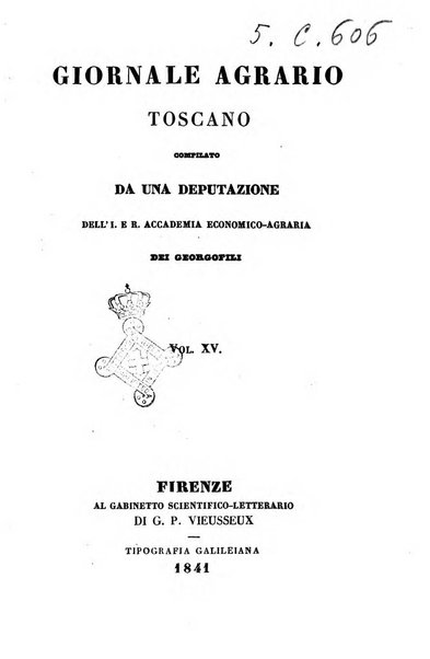 Giornale agrario toscano