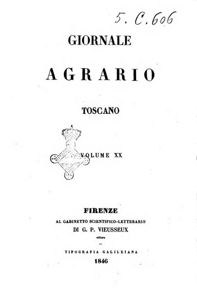 Giornale agrario toscano