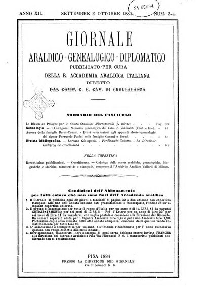 Giornale araldico, genealogico, diplomatico italiano