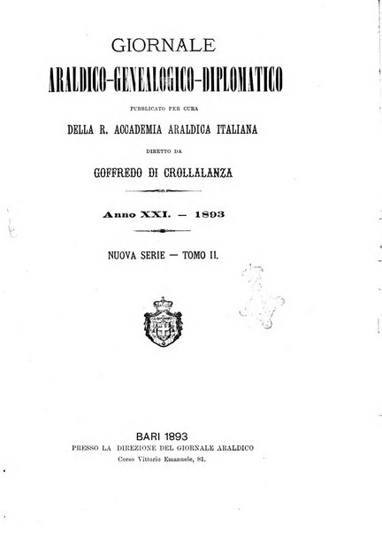 Giornale araldico, genealogico, diplomatico italiano