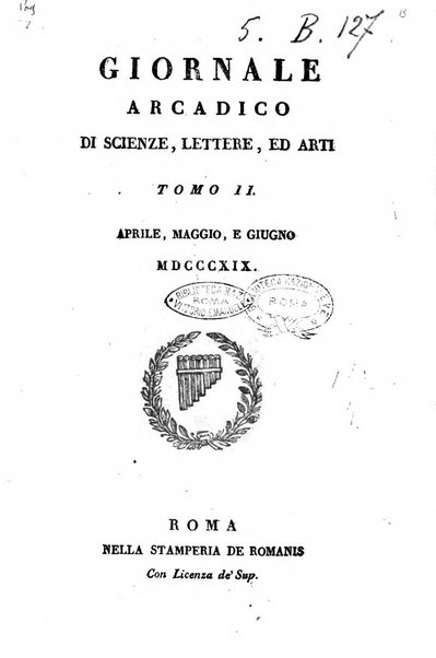 Giornale arcadico di scienze, lettere ed arti