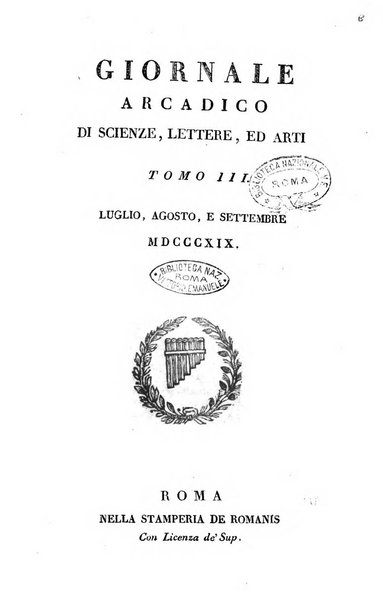 Giornale arcadico di scienze, lettere ed arti