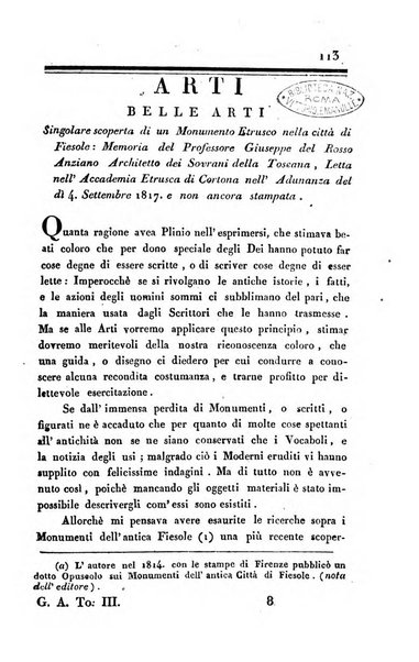 Giornale arcadico di scienze, lettere ed arti