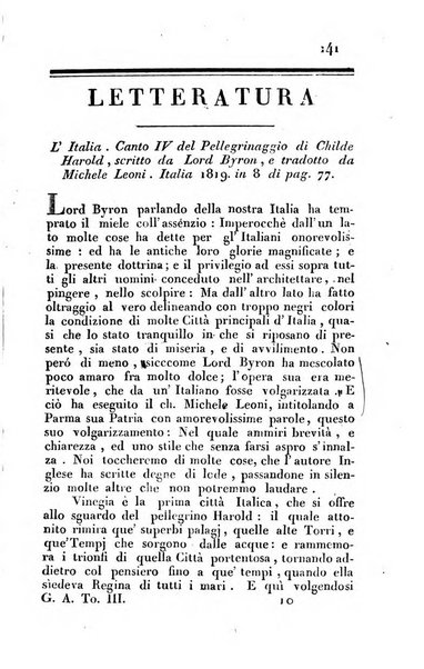 Giornale arcadico di scienze, lettere ed arti