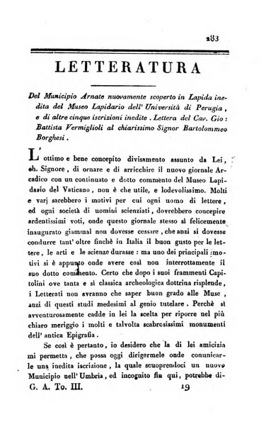 Giornale arcadico di scienze, lettere ed arti