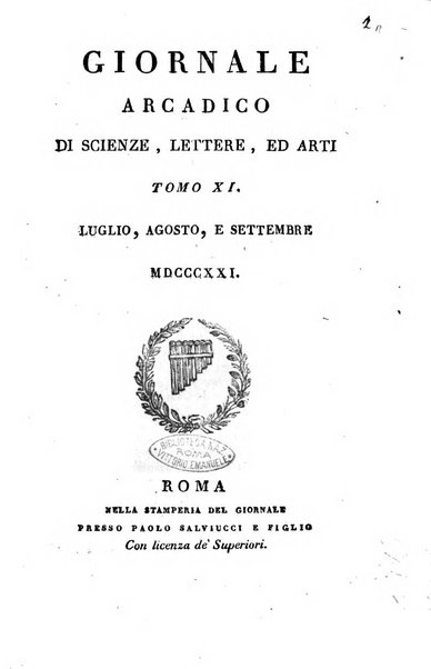 Giornale arcadico di scienze, lettere ed arti