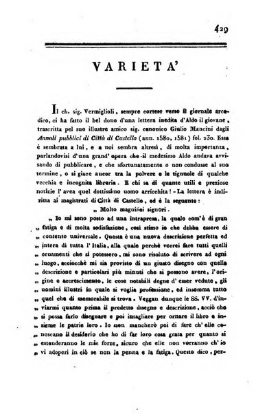 Giornale arcadico di scienze, lettere ed arti