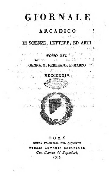 Giornale arcadico di scienze, lettere ed arti