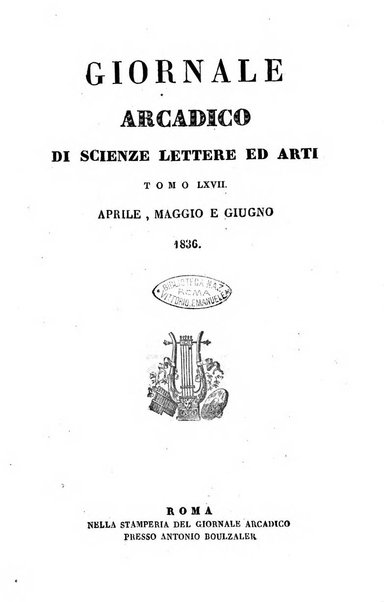 Giornale arcadico di scienze, lettere ed arti