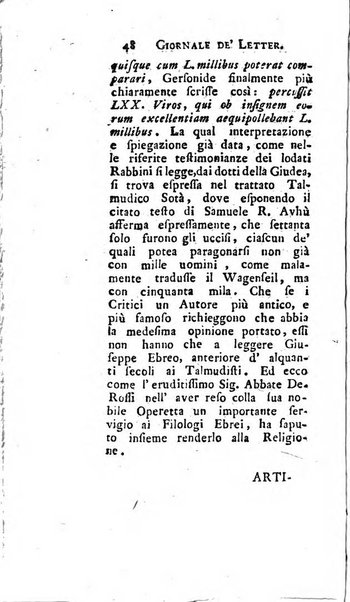 Giornale de'letterati