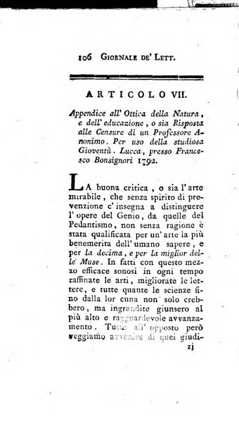 Giornale de'letterati