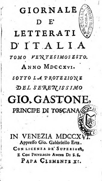 Giornale de' letterati d'Italia