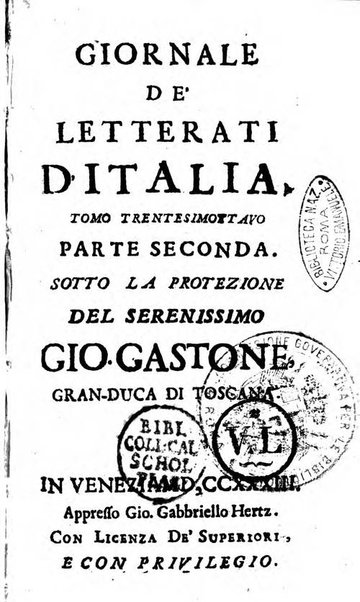 Giornale de' letterati d'Italia