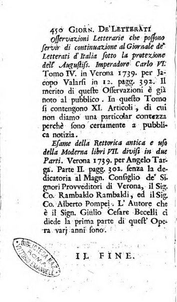 Giornale de' letterati d'Italia