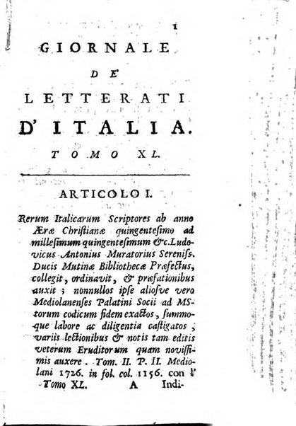 Giornale de' letterati d'Italia