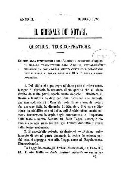 Il giornale de' notai